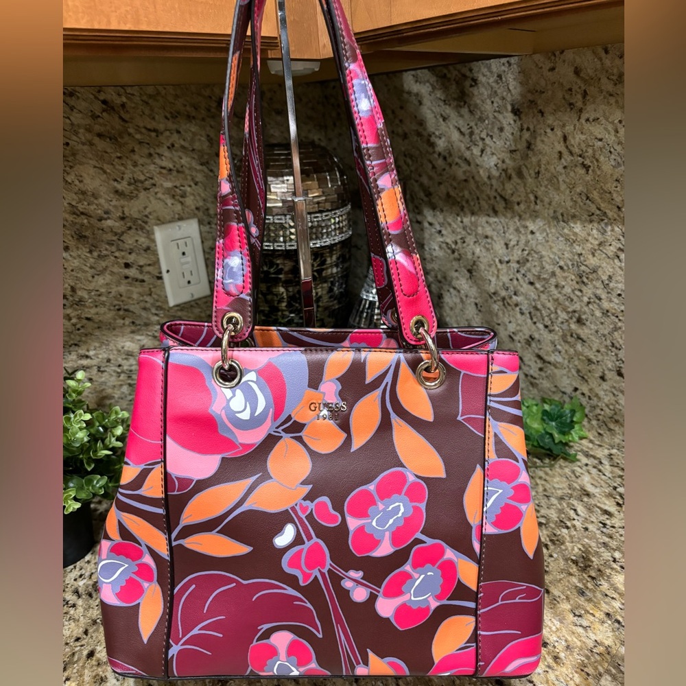**SOLD** — #1 Guess Bag - Multi Color Floral